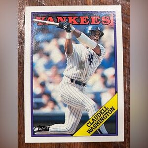 Claudell Washington Yankees, 1988 Topps #335